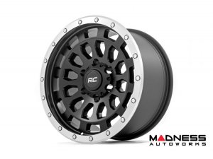 Ford Bronco Custom Wheels (1) - Rough Country - 87 Series - Black w/ Machined Ring - 17 x 8.5 / 6 x 5.5 / +0